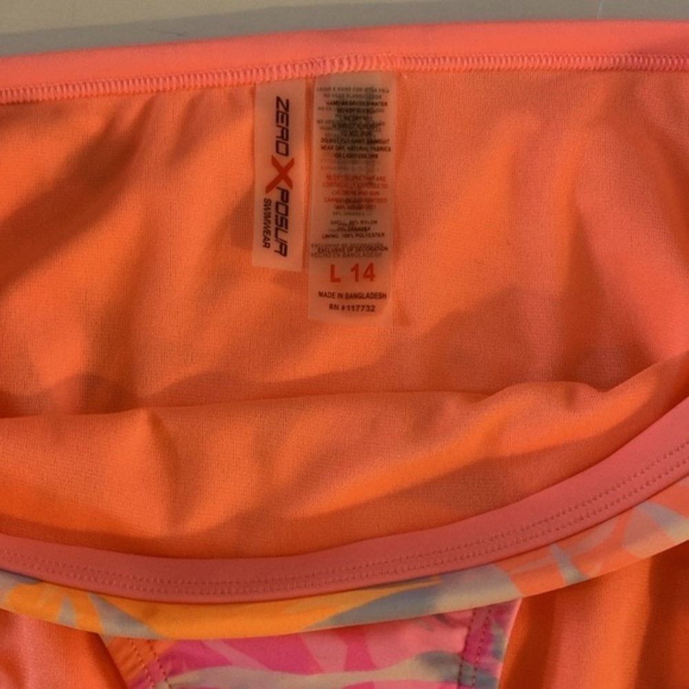 ZeroXPosur Swimwear, Bikini Set, Sz L, 14, Tie Dye, Neon, Boho, Pastel, NWOT - Picture 7 of 16